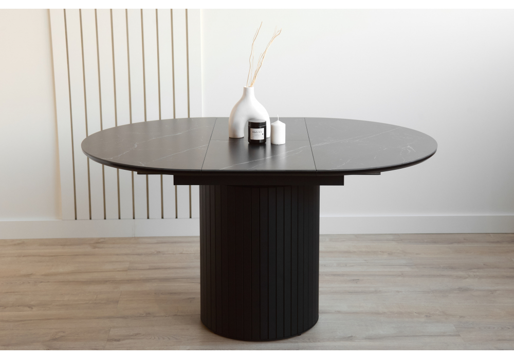 фото керамический стол раскладной woodville лорен 100(140) shakespeare black / черный 664916 | 220svet.ru