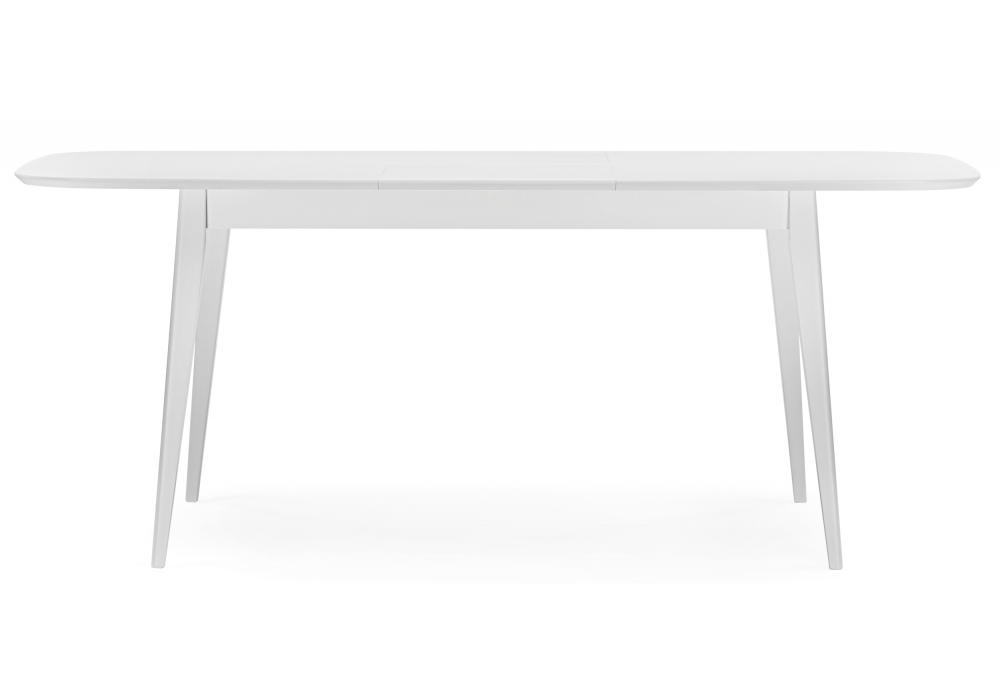 фото стол деревянный раскладной 145(190)x80 woodville адель белый матовый 620598 | 220svet.ru