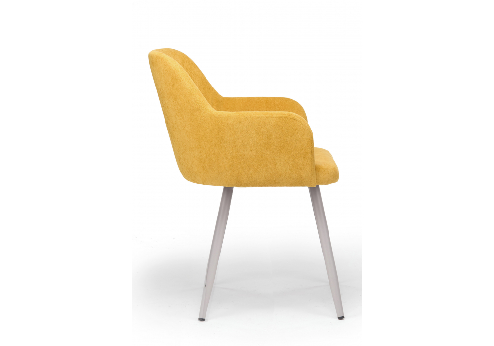 фото стул поворотный на металлокаркасе woodville инфини 360 горчичный (ocean 016) / серый 631760 | 220svet.ru