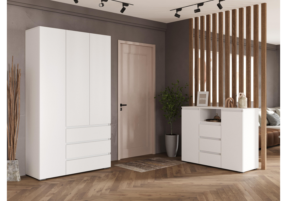 фото комод woodville элла белый 547968 | 220svet.ru