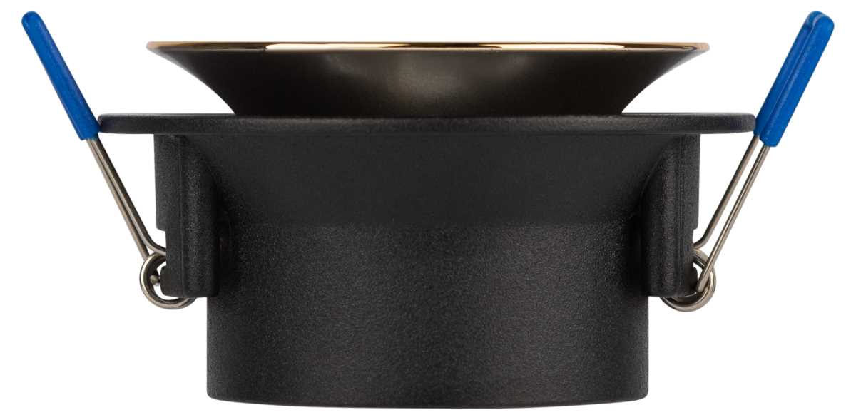 фото светильник встраиваемый декоративный эра kl103 bk/gd под лампу mr16 gu5.3 черный/золото б0056357 | 220svet.ru