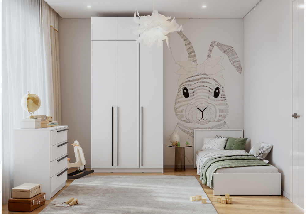 фото односпальная кровать woodville бирма 80x200 белое дерево 714306 | 220svet.ru