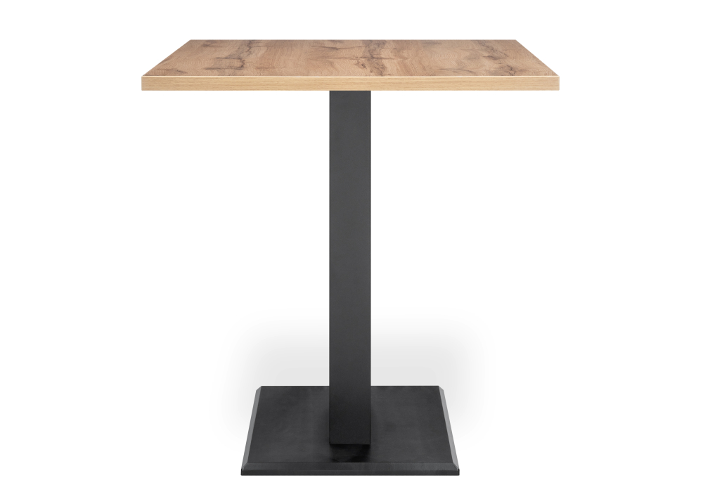 фото стол деревянный woodville мичиган лофт 25 мм дуб вотан / черный матовый 515300 | 220svet.ru