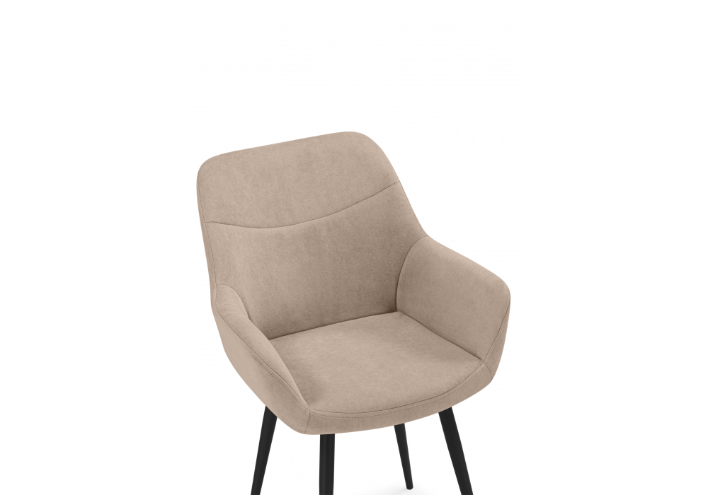 фото стул на металлокаркасе woodville флюид бежевый (zd 210) / черный 642965 | 220svet.ru