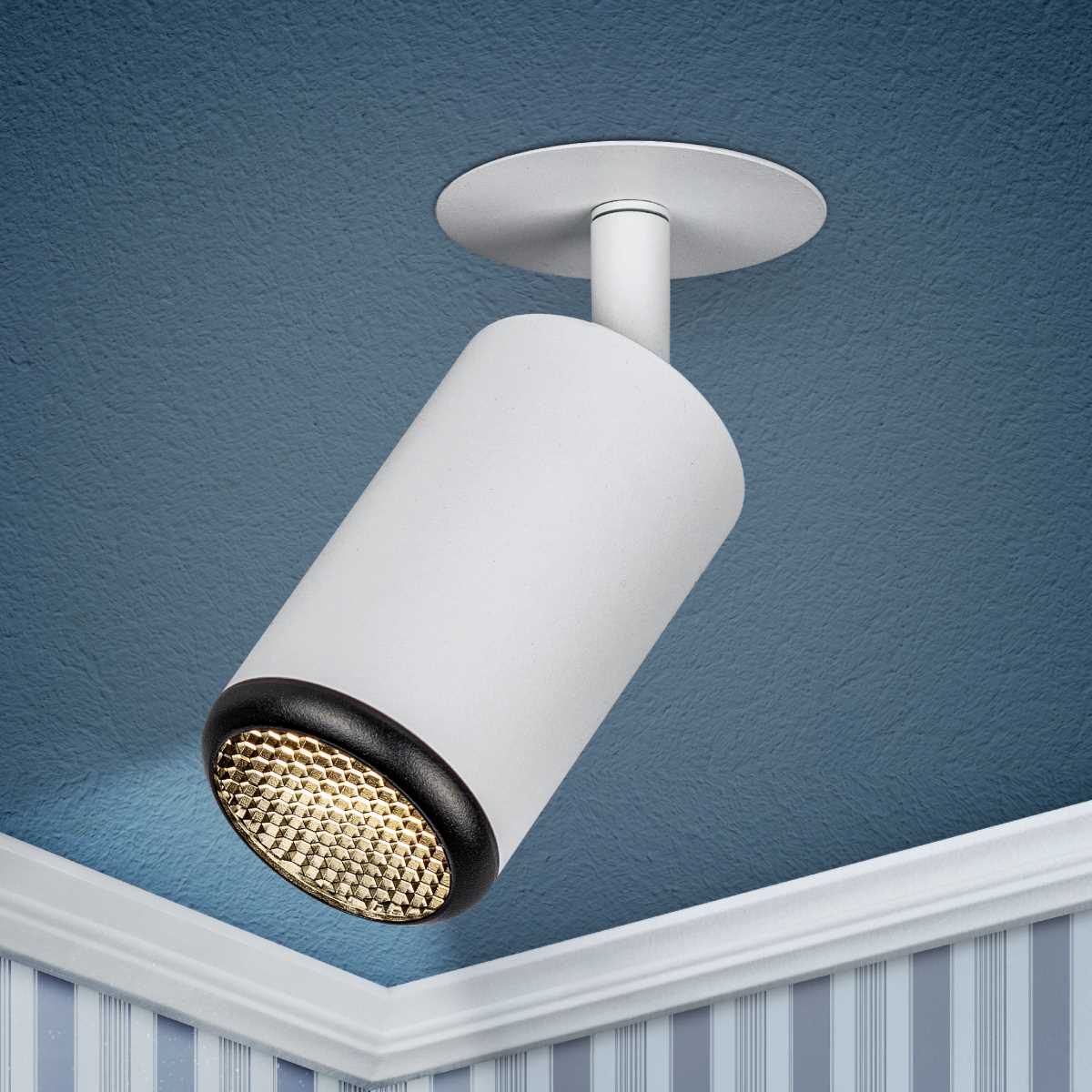 фото светильник встраиваемый алюминиевый эра kl106 wh/bk под лампу mr16 gu10 белый/черный матовый б0061628 | 220svet.ru