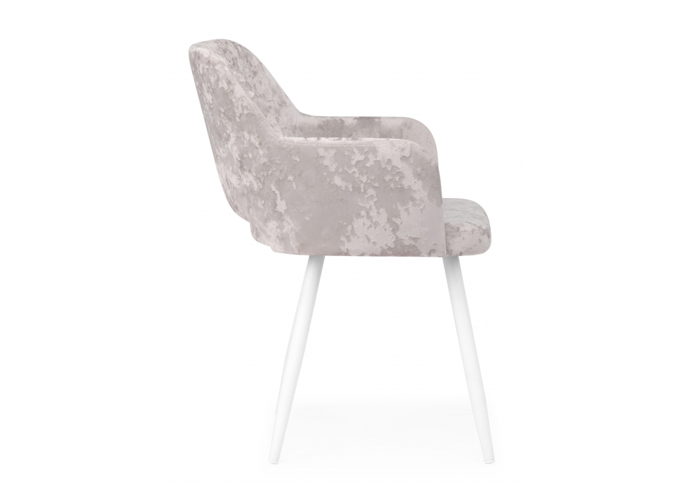 фото стул на металлокаркасе поворотный woodville эолин 360 латте (simple 008) / белый 631680 | 220svet.ru