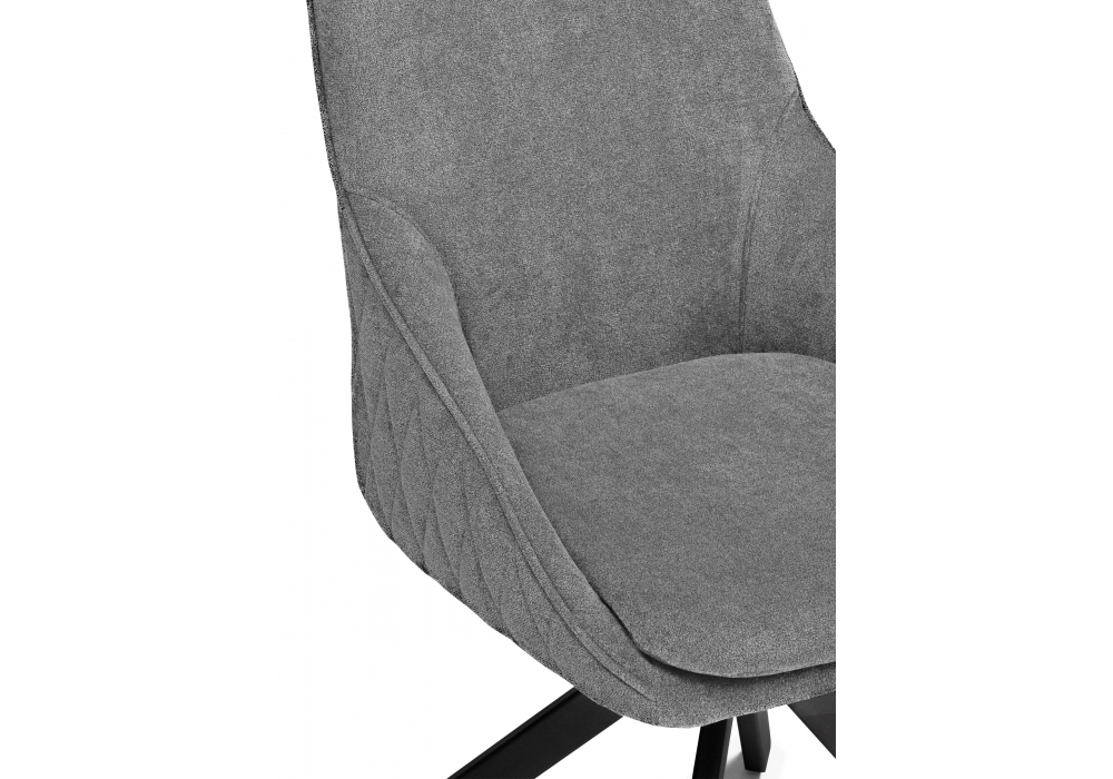 фото стул крутящийся на металлокаркасе woodville техас темно-серый / черный 612667 | 220svet.ru