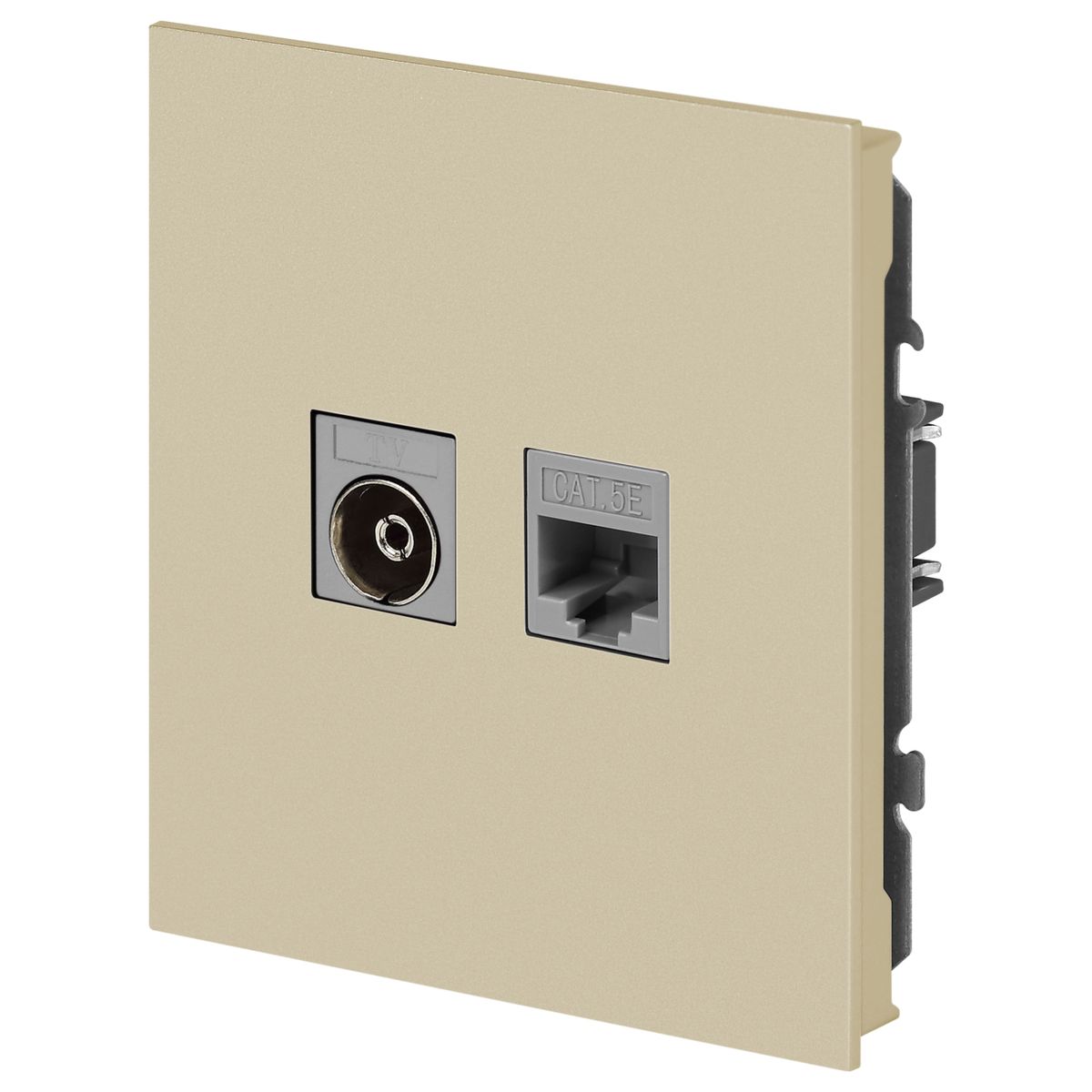фото розетка эра arktik 16-3110-04 комбинированная rj45+tv шампань б0070497 | 220svet.ru