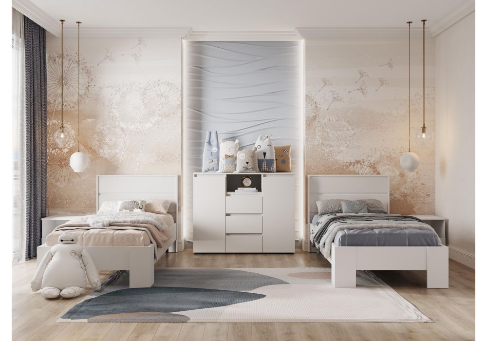 фото комод woodville элла белый 547968 | 220svet.ru