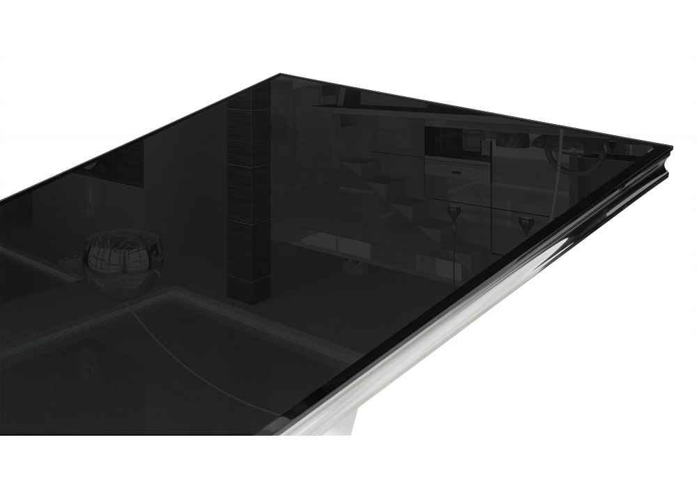 фото стол стеклянный woodville levon 200x100x75 black 15563 | 220svet.ru