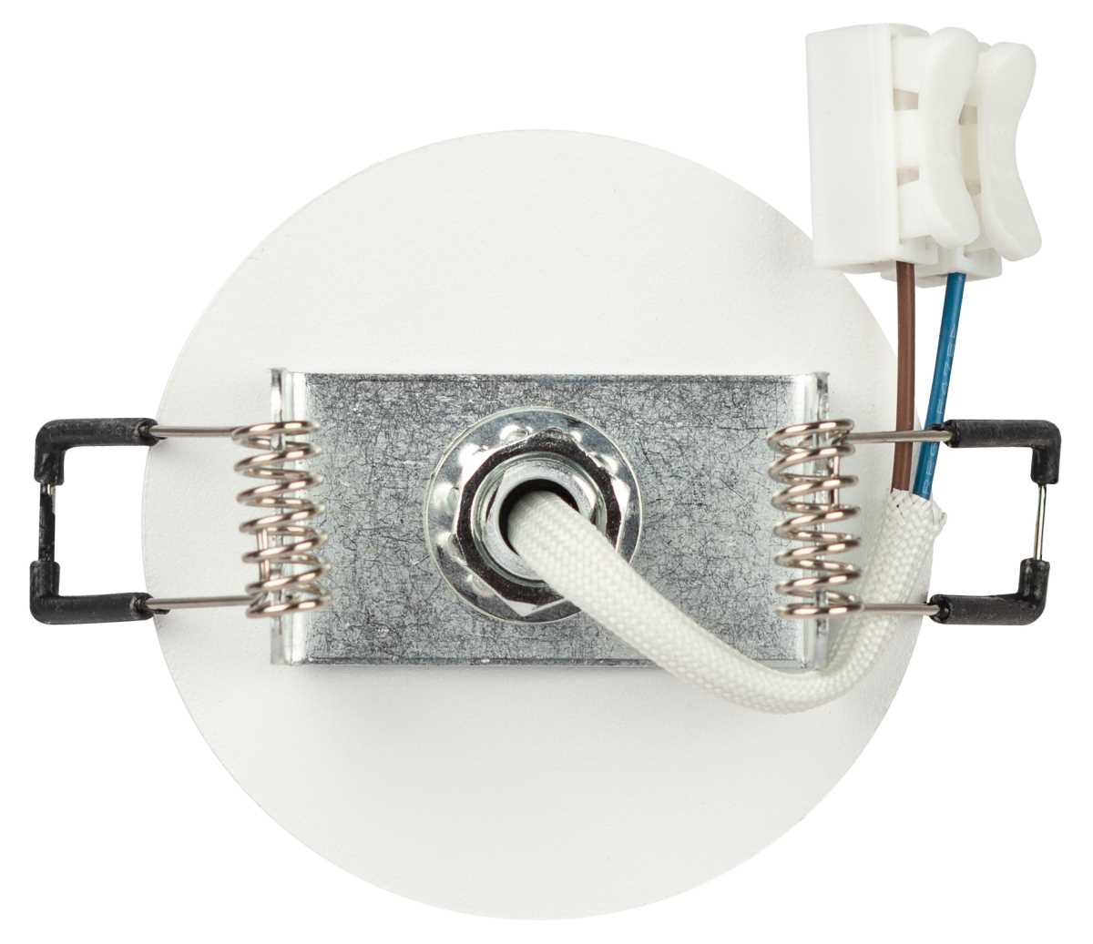 фото светильник встраиваемый алюминиевый эра kl106 wh/bk под лампу mr16 gu10 белый/черный матовый б0061628 | 220svet.ru