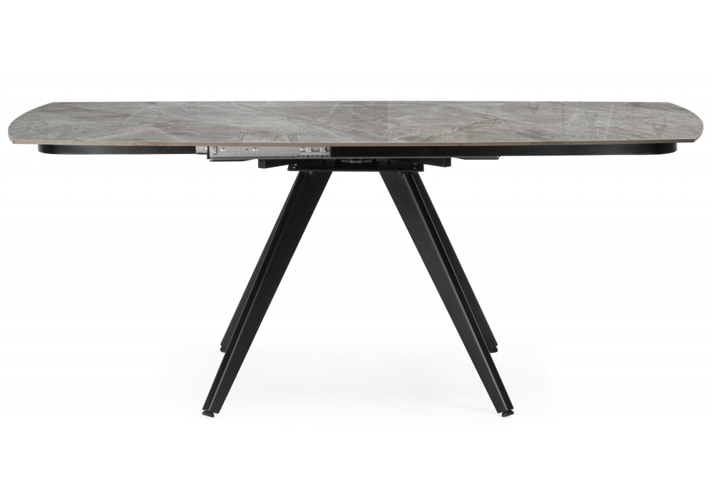 фото керамический стол раскладной woodville silvi 120(180)x80 серый / черный 15862 | 220svet.ru