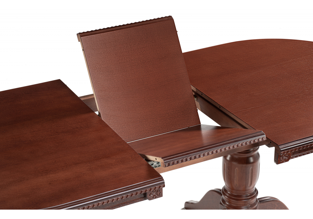 фото стол деревянный раскладной woodville эвклаз овальный миланский орех 615241 | 220svet.ru