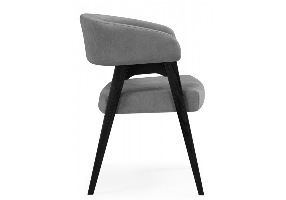 фото стул деревянный woodville невада ткань 234 / черное дерево 620592 | 220svet.ru