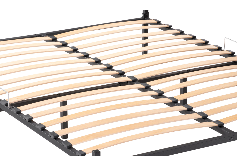 фото кровать двуспальная  woodville фади 160х200 черная 491588 | 220svet.ru