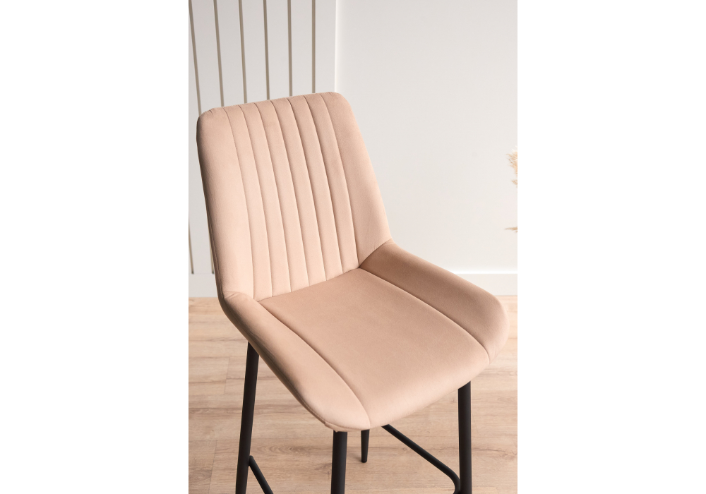 фото барный стул вращающийся woodville седа 360 бежевый (zd 210) / черный 632600 | 220svet.ru