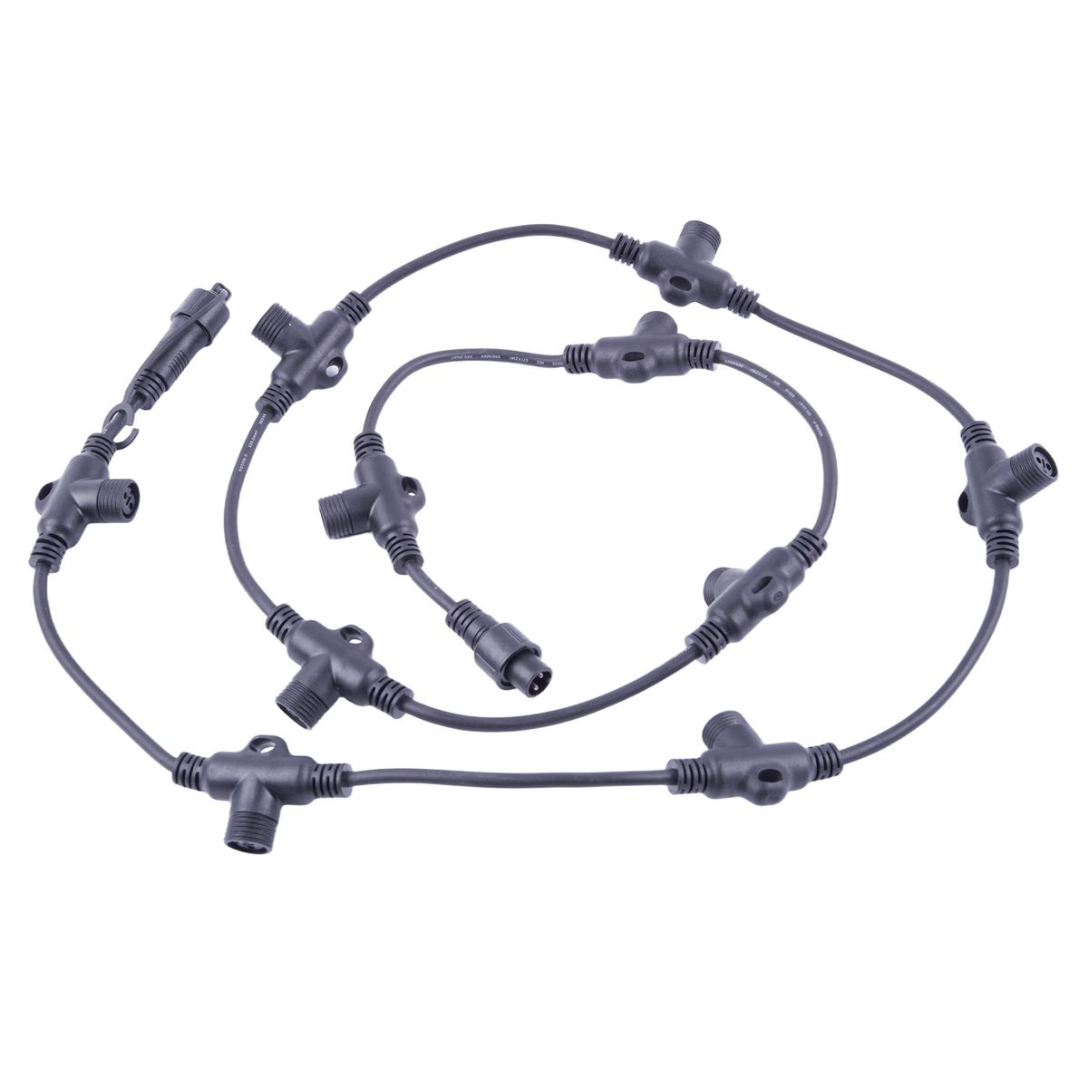 фото провод-шина для гирлянд uniel ucx-f90 t10/2m/bk ul-00013219 | 220svet.ru