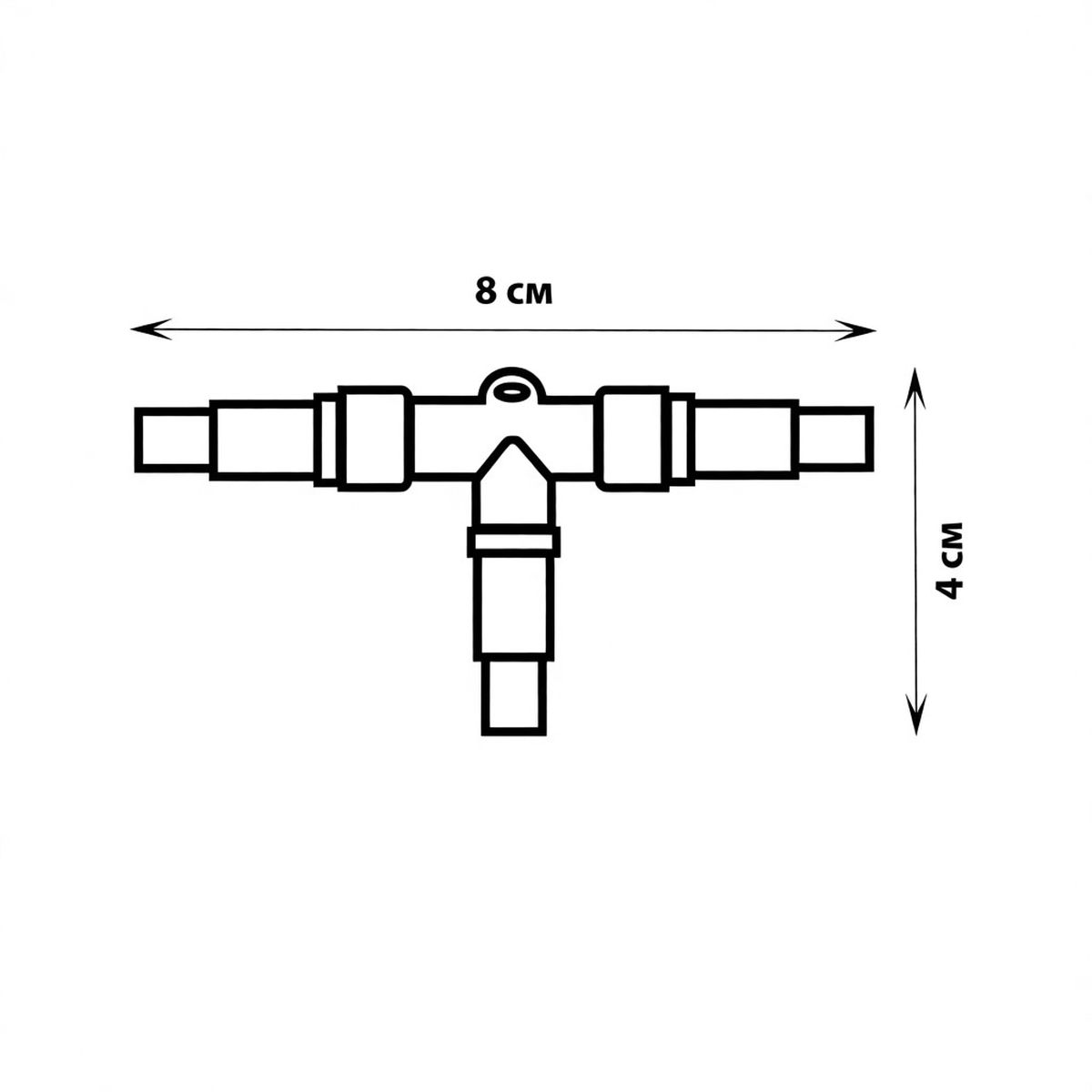 фото соединитель т-образный для гирлянд uniel utc-f90 y3 black ul-00013228 | 220svet.ru