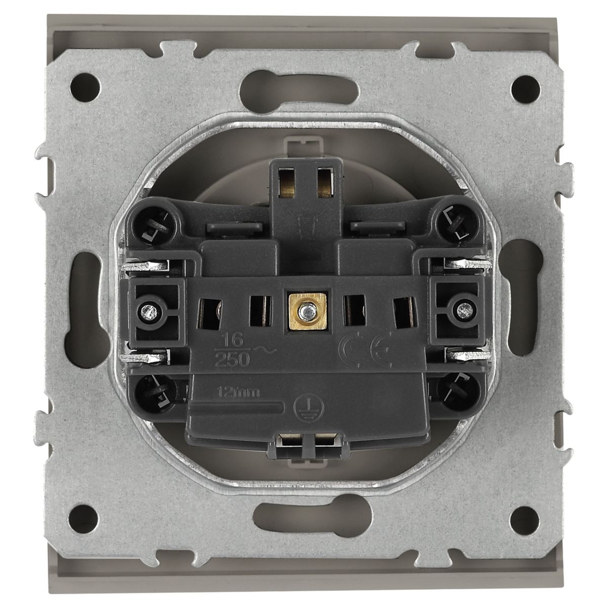 фото розетка эра arktik 16-2103-07 с заземлением 2p+e schuko со шторками с крышкой 16а-250в титан б0070440 | 220svet.ru