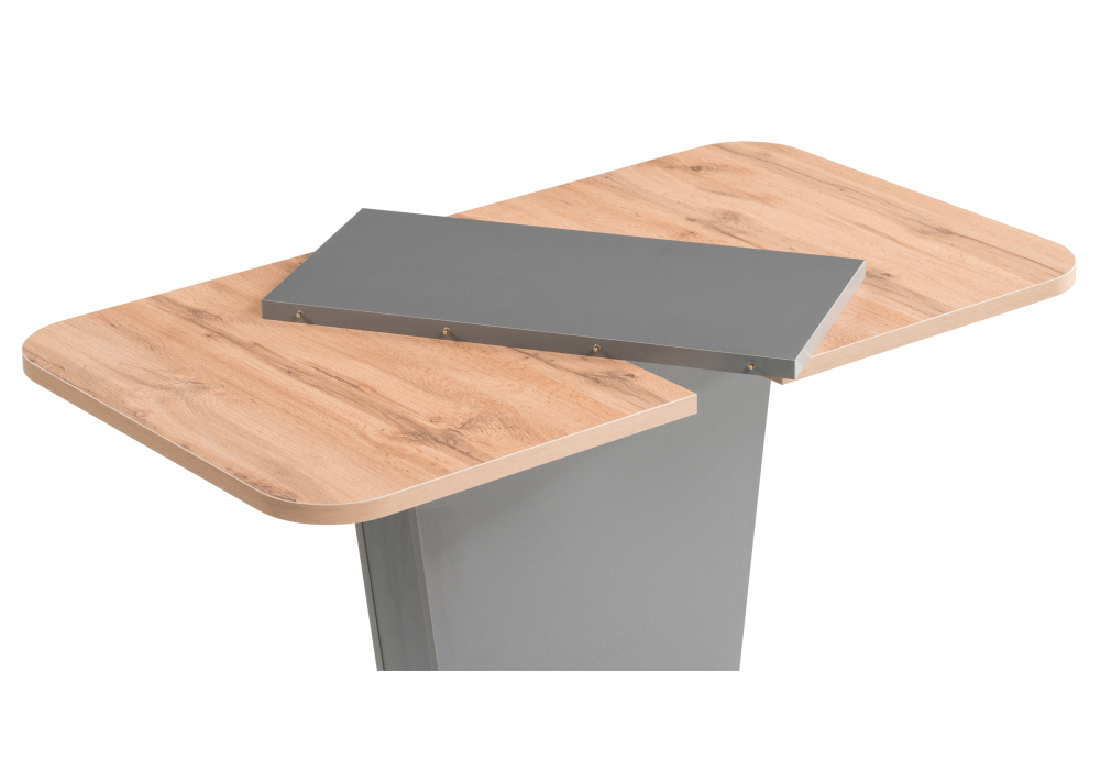 фото стол деревянный woodville лурвин дуб вотан / графит 514757 | 220svet.ru