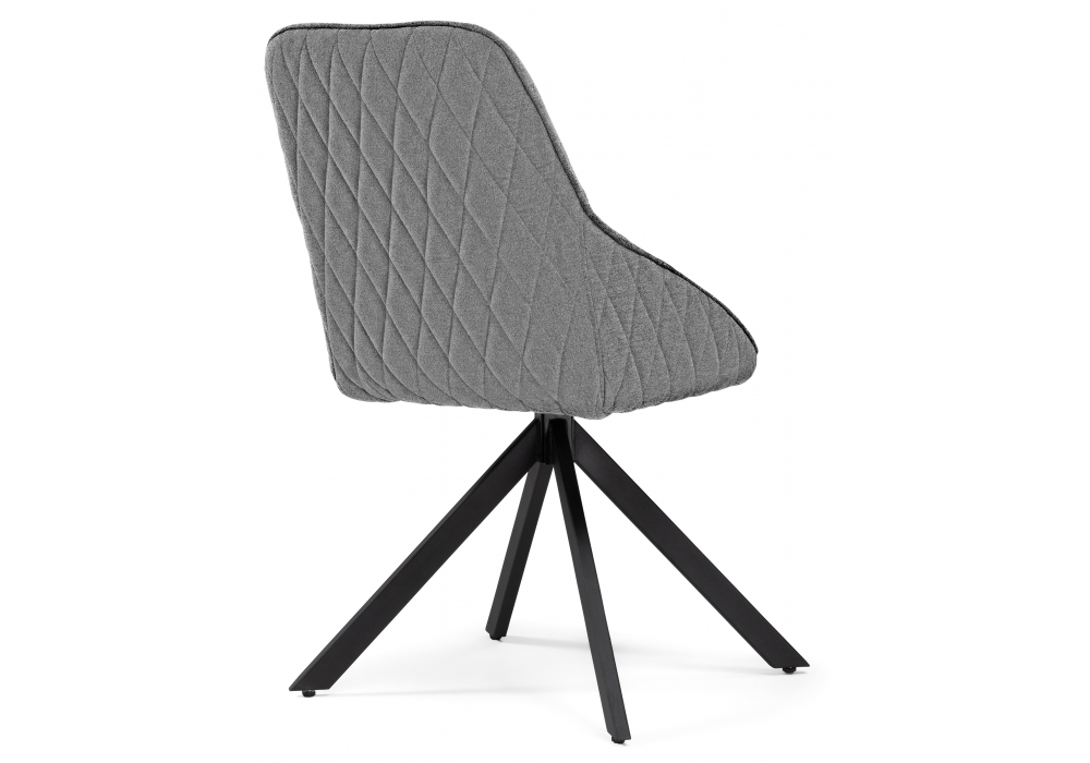 фото стул крутящийся на металлокаркасе woodville техас темно-серый / черный 612667 | 220svet.ru