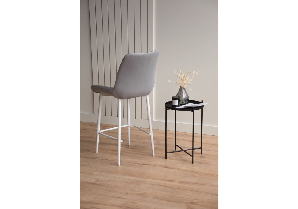 фото барный стул вращающийся woodville седа 360 светло-серый (zd 960) / белый 632588 | 220svet.ru