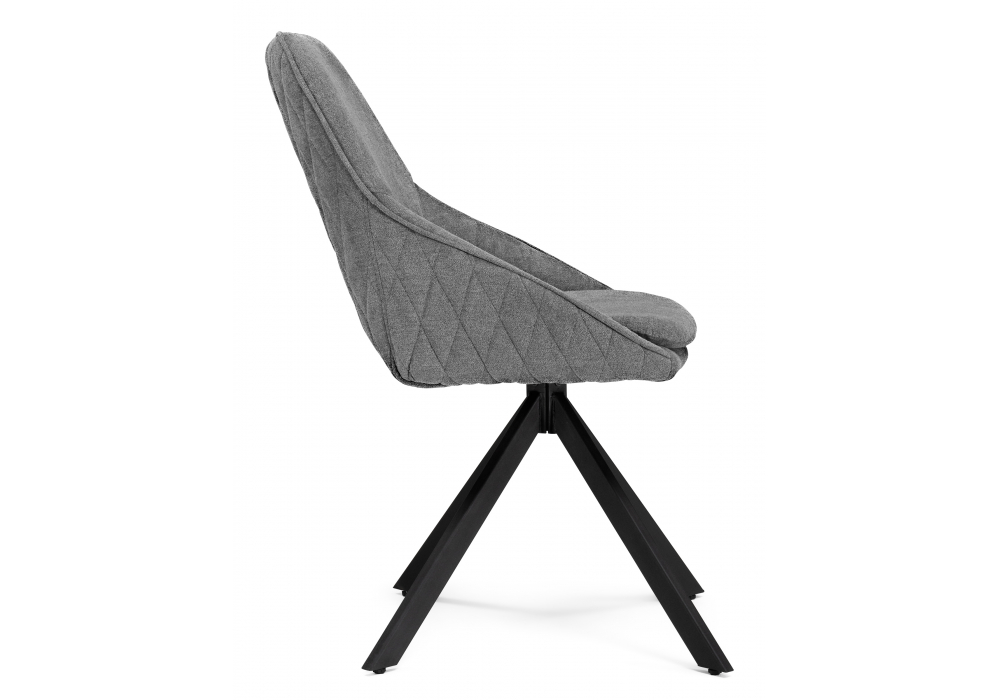 фото стул крутящийся на металлокаркасе woodville техас темно-серый / черный 612667 | 220svet.ru