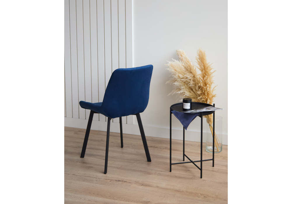 фото стул вращающийся на металлокаркасе woodville челси 360 синий (zd 798) / черный 632533 | 220svet.ru