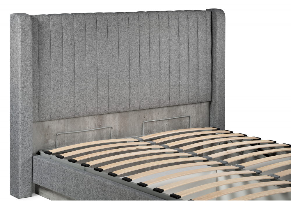 фото двуспальная кровать 160х200 woodville tulip с пм метрополитан грей / белая матовая 406291 | 220svet.ru