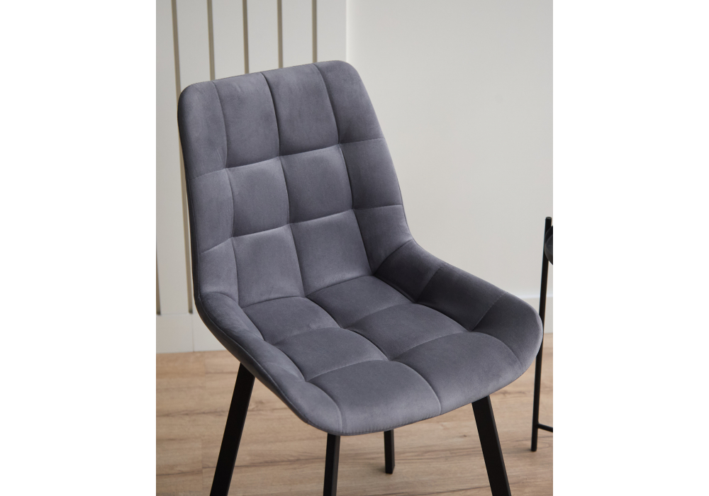 фото стул вращающийся  на металлокаркасе woodville челси 360 п темно-серый (zd 995) / черный 632465 | 220svet.ru