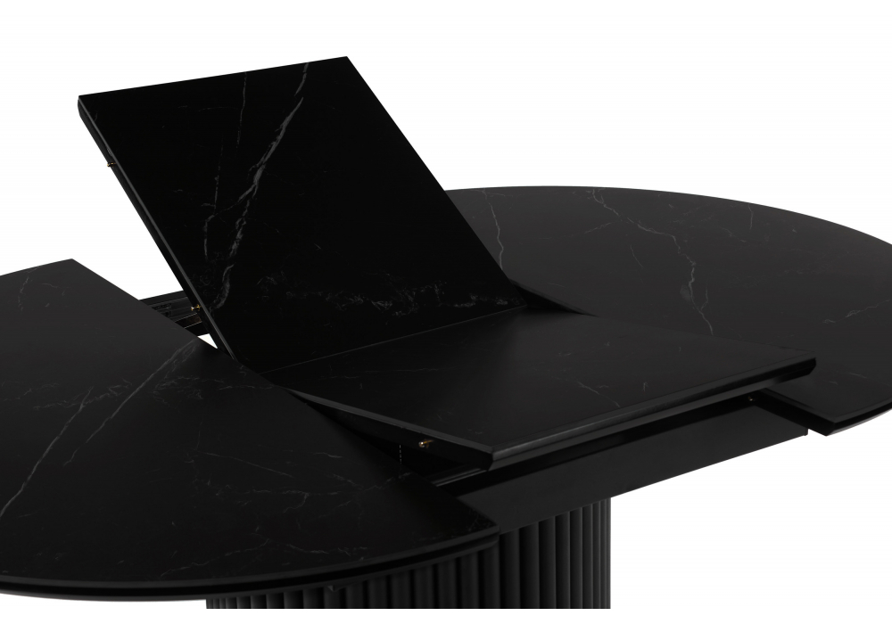 фото керамический стол раскладной woodville стивен 100(140) shakespeare black / черный 664920 | 220svet.ru