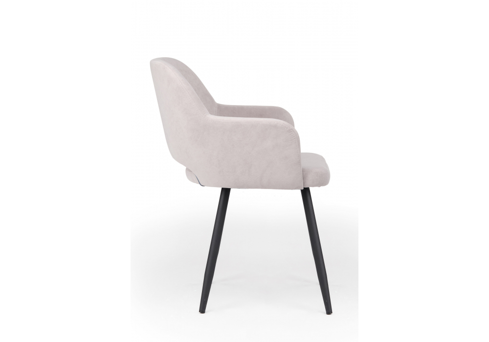 фото стул на металлокаркасе woodville эолин светло-серый (glory 36) / черный 631726 | 220svet.ru