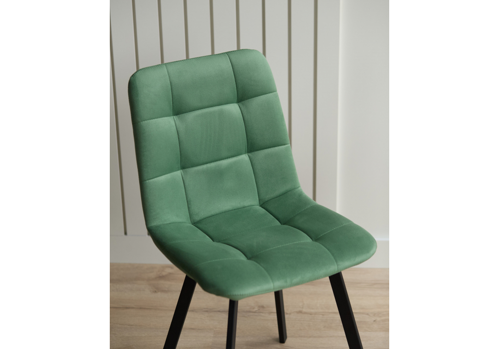 фото стул на металлокаркасе woodville чилли фисташковый / черный 631638 | 220svet.ru