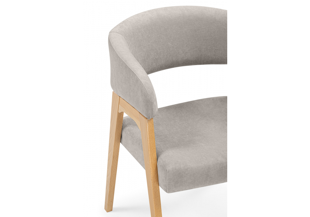 фото стул деревянный woodville невада 1 ткань 231 / светлое дерево 620593 | 220svet.ru