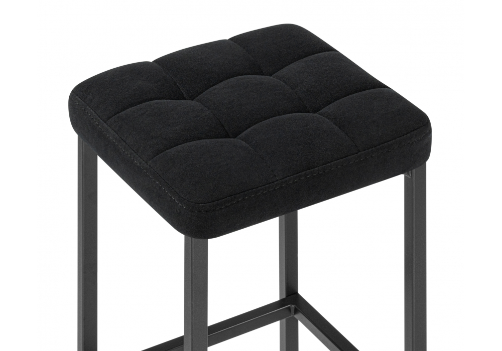 фото барный стул woodville лофт микровелюр катания блэк / черный матовый 614949 | 220svet.ru
