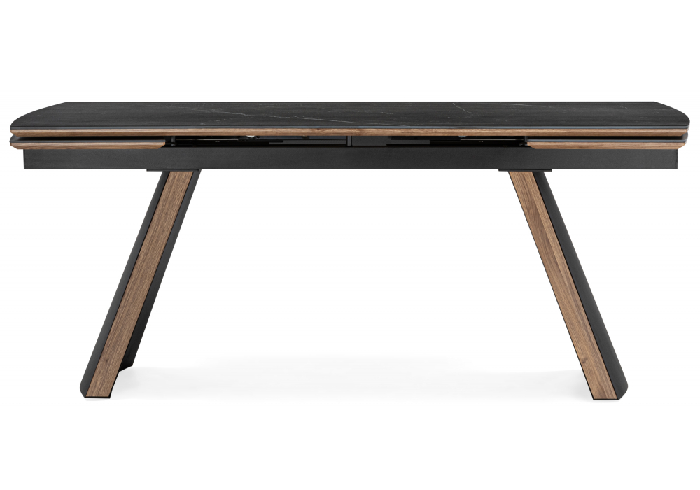 фото керамический стол раскладной 180(260)x90 woodville симмонс shakespeare black / черный 621516 | 220svet.ru