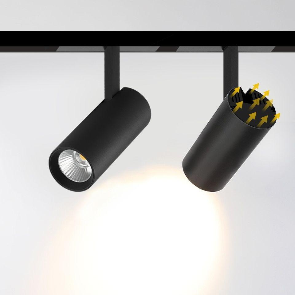 фото трековый магнитный светодиодный светильник iledex technical vision 4822-007-d75-30w-38dg-3000k-bk | 220svet.ru