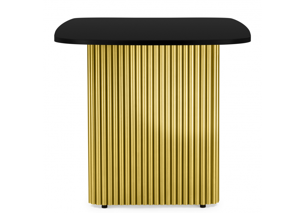 фото стол деревянный 160х90 woodville бавария b черная пленка шагрень / золото 620430 | 220svet.ru