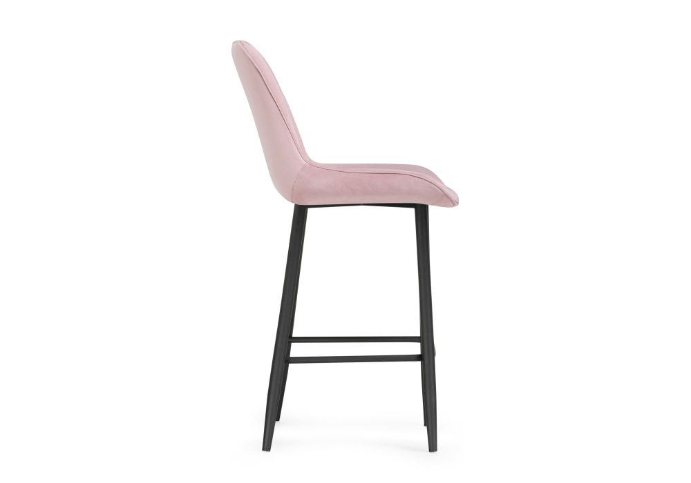 фото барный стул woodville седа велюр розовый / черный 511173 | 220svet.ru