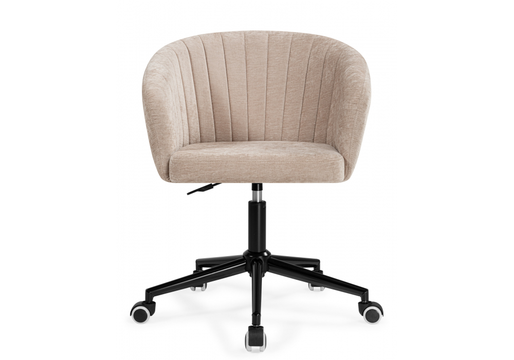 фото офисное кресло поворотное woodville милау бежевый (alfa 03) / черный 698058 | 220svet.ru