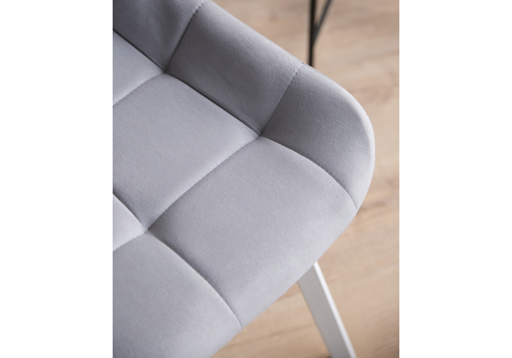 фото стул на металлокаркасе woodville челси п светло-серый (zd 960) / белый np 632444 | 220svet.ru