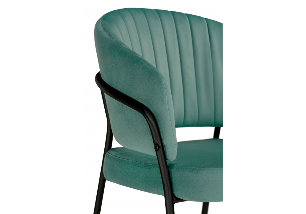 фото стул на металлокаркасе woodville лео зеленый brandy light 10 / черный 592484 | 220svet.ru