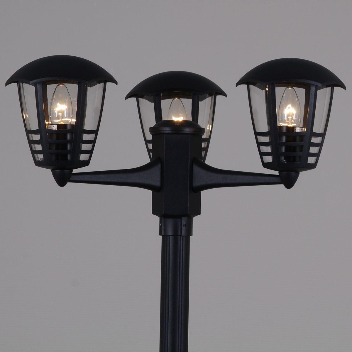 фото садово-парковый светильник reluce 08303-0.7-001sj 2,2m bk | 220svet.ru