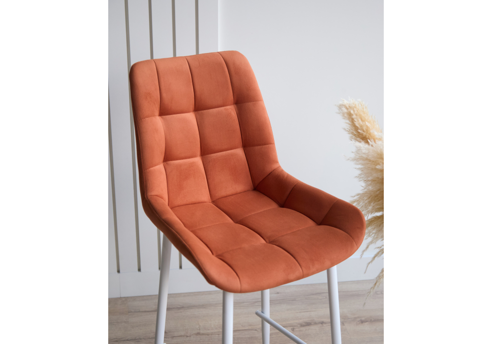 фото барный стул вращающийся woodville челси 360 терракотовый (zd 432) / белый 632578 | 220svet.ru