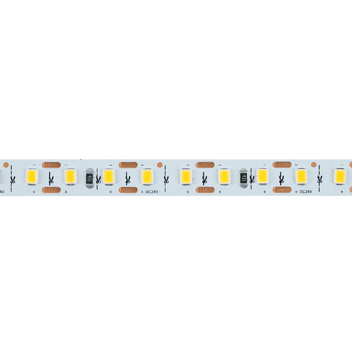 фото светодиодная лента feron 11w/m 120led/m 2835smd 3000к 5m свободный рез ls506 53057 | 220svet.ru