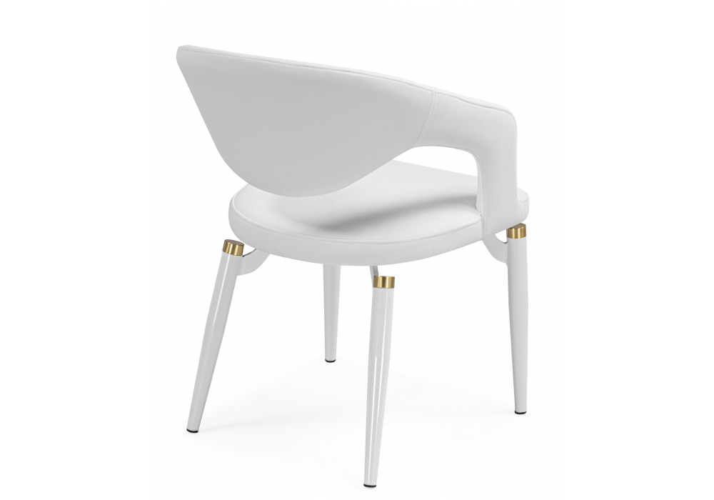 фото стул на металлокаркасе woodville palma white / white and gold 15929 | 220svet.ru