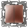 Миниатюра фото выключатель двухклавишный эра 12 10ax 250v 12-1104-14 б0019289 | 220svet.ru