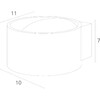 Миниатюра фото настенный светодиодный светильник arte lamp cerchio a1417ap-1gy | 220svet.ru