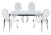 Миниатюра фото обеденная группа woodville элевис white 599477 | 220svet.ru