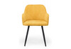 Миниатюра фото стул на металлокаркасе woodville инфини горчичный (ocean 016) / черный 631753 | 220svet.ru